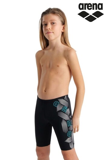 Arena Boys Black Swim Jammer Graphic Swim JEANS Shorts (D04946) | £27