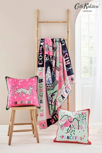 Cath Kidston Pink 100% Knitted Cotton Design Throw (D04970) | £65