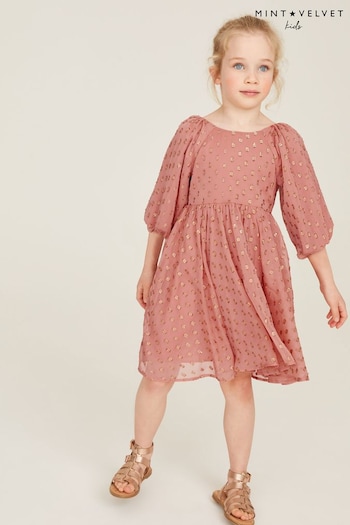 Mint Velvet Pink Puff Sleeve Dress (D06022) | £36 - £40