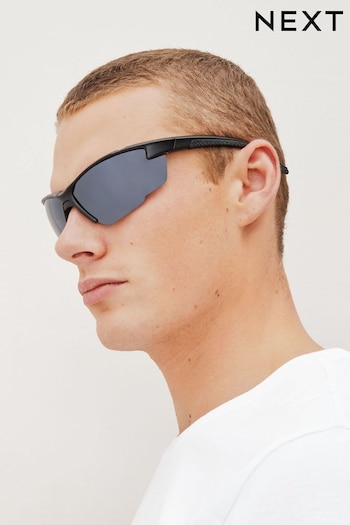 Black Wrap Polarised Sunglasses (D06274) | £16