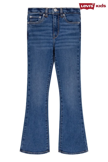 Levi's® Dark Blue 726™ High Rise Flare Denim Jeans abstract (D06311) | £45 - £50