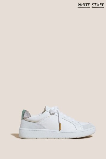 White Stuff Leather White Suede Trainers (D06369) | £69