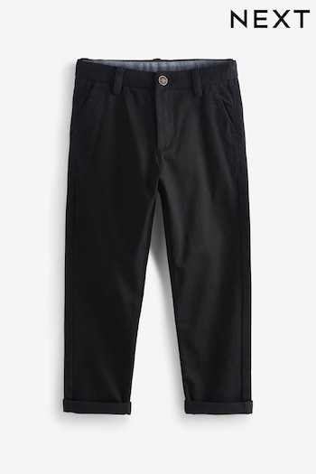 Black Tapered Loose Fit Stretch Chino Trousers (3-17yrs) (D06411) | £12 - £17