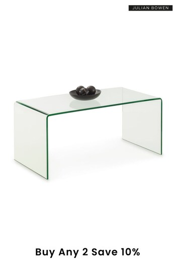 Julian Bowen Clear Amalfi Tempered Glass Coffee Table (D06505) | £250