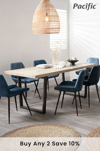 Pacific Brown Marca Acacia Wood 6 Seater Dining Table (D06976) | £625