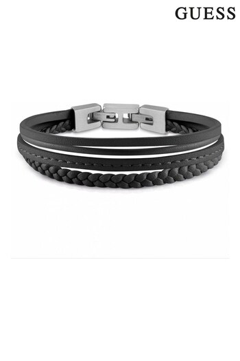 Guess jet Gents Jewellery Multi Strap Bracelet (D07155) | £49