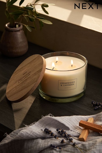Natural Bronx Cedarwood and Lavender 3 Wick 3 Wick Scented Candle (D07520) | £16