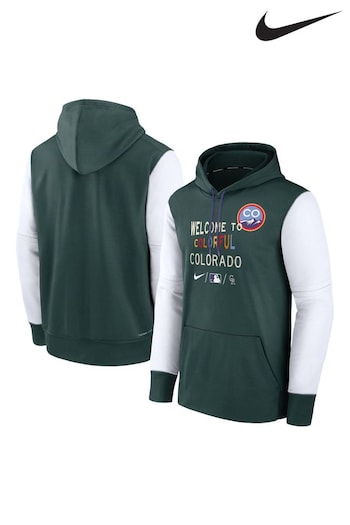 Nike Green Fanatics Colorado Rockies will Nike City Connect Therma Hoodie (D07647) | £70