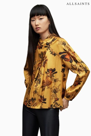 AllSaints Gold Zola Lilly Top (D07719) | £149