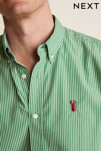 Green Stripe Short Sleeve Shirt (D07911) | £28