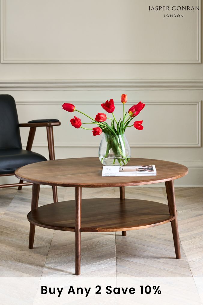 Walnut coffee shop table next