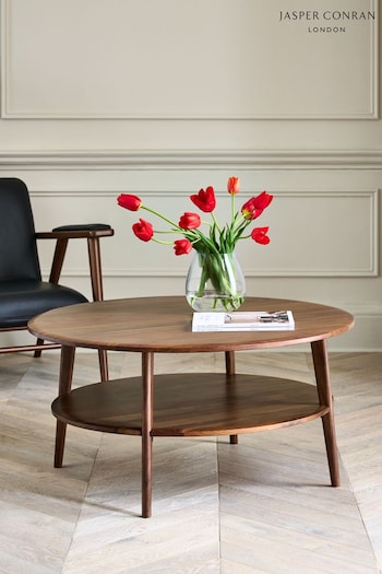 New In Footwear Brown Belgrave Walnut Round Coffee Table (D07937) | £525