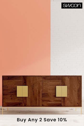 Swoon Light Brown Banner Grey Sideboard (D08001) | £869