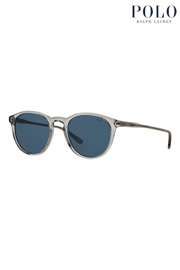 Polo Ralph Lauren Grey Transparent Round Sunglasses (D08040) | £156