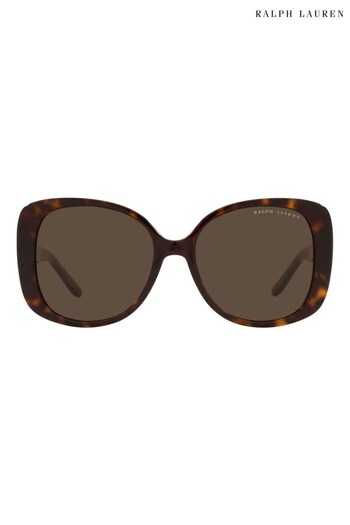 Ralph Lauren Brown Oversized Wide Arm Sunglasses (D08087) | £188