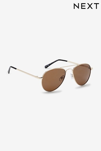 Gold Tone Aviator Style Sunglasses (D08197) | £7 - £8