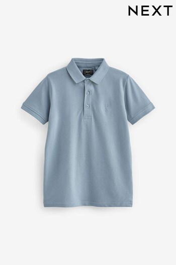 Denim Blue Short Sleeve Headwear Polo Shirt (3-16yrs) (D08228) | £7 - £12