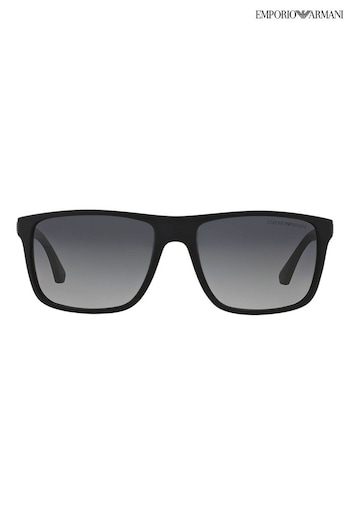 Emporio Armani Black Polarised Lens Sunglasses (D08364) | £168