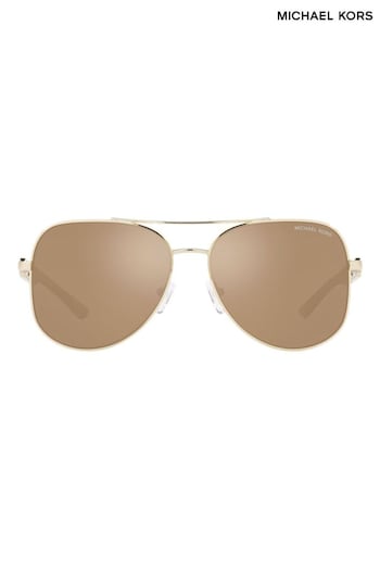 Michael Kors Gold Chianti Fellini Sunglasses (D08365) | £171