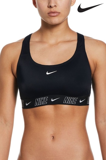 Nike papa Black Logo Tape Racerback Bikini Top (D08395) | £40