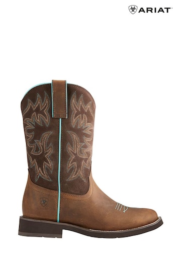 Ariat Delilah Brown Round Toe Boots gucci (D08406) | £135