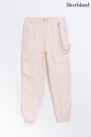 River Island Girls Pink Cargo Trousers Simons (D08491) | £25