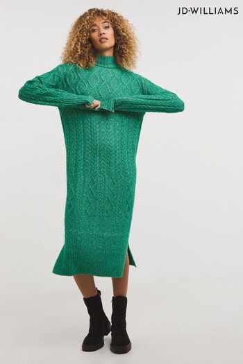 JD Williams Green Multi Cable Maxi Dress (D08936) | £45