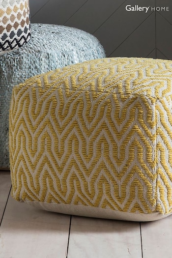 Gallery Home Yellow Stromstad Pouffe (D08963) | £129