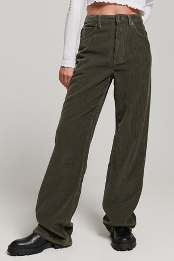 Superdry Green Vintage Wide Leg Cord Trousers (D09139) | £60