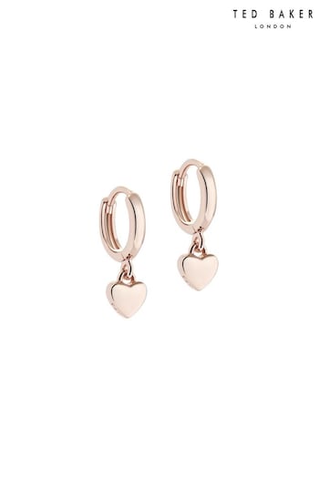 Ted Baker HARRYE: Silver Tiny Heart Huggie Earrings For Women (D09162) | £30