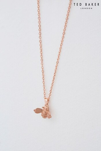 Ted Baker Rose Gold Tone Bellema Bumble Bee Pendant Necklace (D09165) | £35