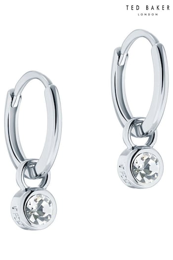 Ted Baker Silver Tone SINALAA: Crystal Huggie Earrings (D09170) | £30