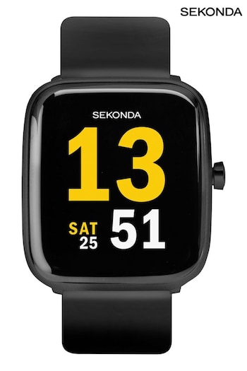 Sekonda Motion Black Silicone Strap Smart Watch (D09186) | £60