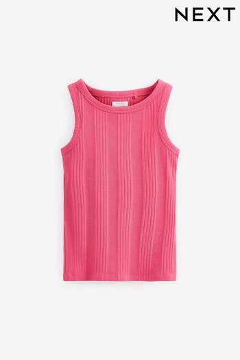 Pink 1 Pack Ribbed Vest (3-16yrs) (D09221) | £3.50 - £6.50
