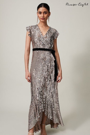 Phase Eight Metallic Enja Sequin Maxi Dress (D09280) | £225