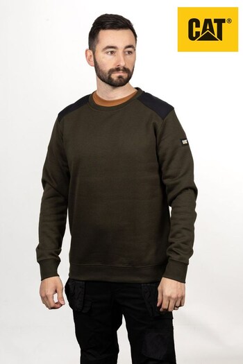 CAT Black Essentials Crewneck Sweatshirt (D09501) | £39