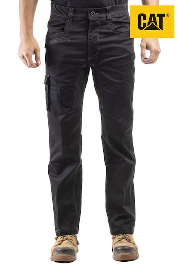 CAT Operator Flex Black cotton Trousers (D09523) | £70