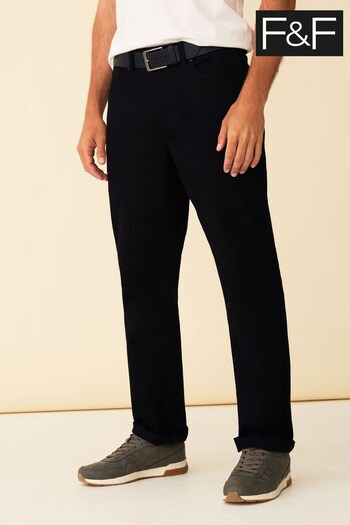 F&F Straight Black Twill Jeans (D09937) | £31