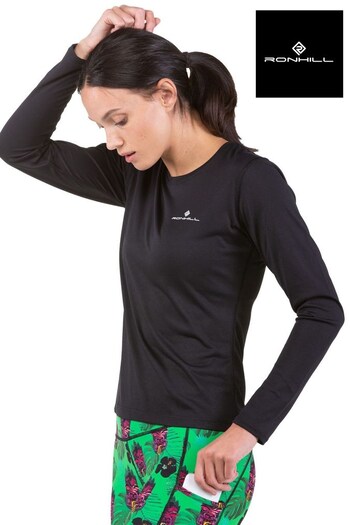 Ronhill Womens Core Long Sleeve Black T-Shirt (D10278) | £27