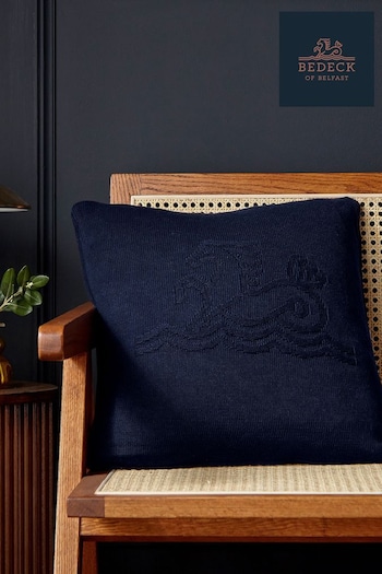 Bedeck of Belfast Blue Signature Knit Cushion (D10302) | £50