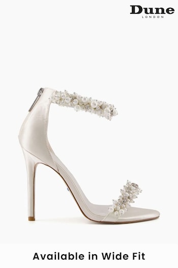 Dune London Natural Marriage Beaded Ankle Trim Sandals (D11177) | £195