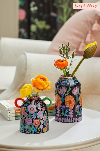 Lucy Tiffney at JuzsportsShops Set of 2 Floral Mini Vases (D11320) | £22