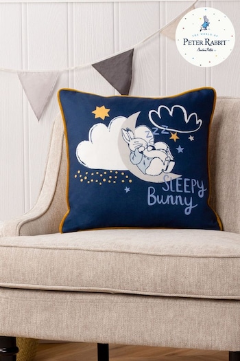 Peter Rabbit™ Blue Sleepy Head Timeless Cushion (D11403) | £18