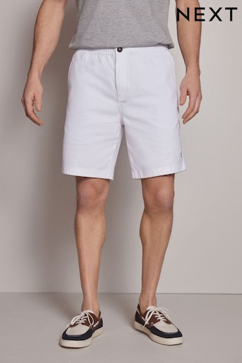 White Stretch Chino Shorts (D12092) | £20