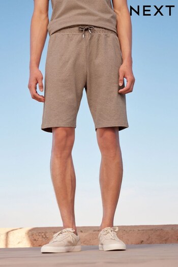 Neutral Stone Textured Jersey Shorts (D12431) | £12.50