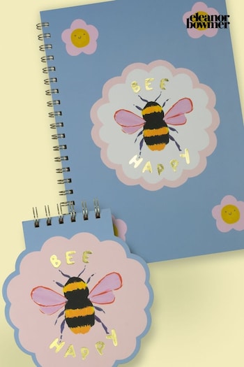 Eleanor Bowmer Blue Bee Notebook Set (D12525) | £23