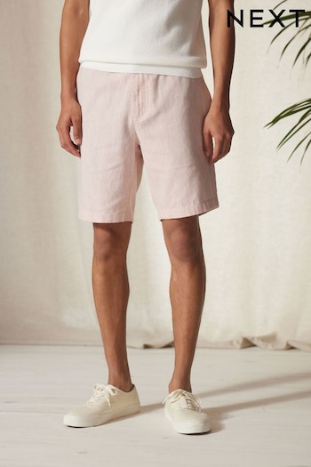 Pink Linen Blend Chino Shorts (D12600) | £24
