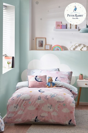 Peter Rabbit™ Pink Sleepy Head Timeless Printed Duvet Cover and Pillowcase Set (D12643) | £18 - £30