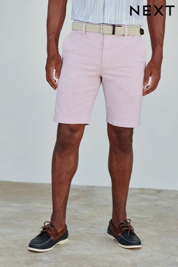 Pink Belted Chino Shorts with Stretch (D12698) | £26
