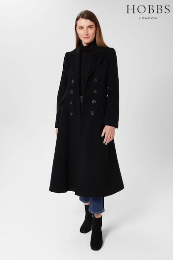Hobbs Blakely Black Wool Coat (D12721) | £359